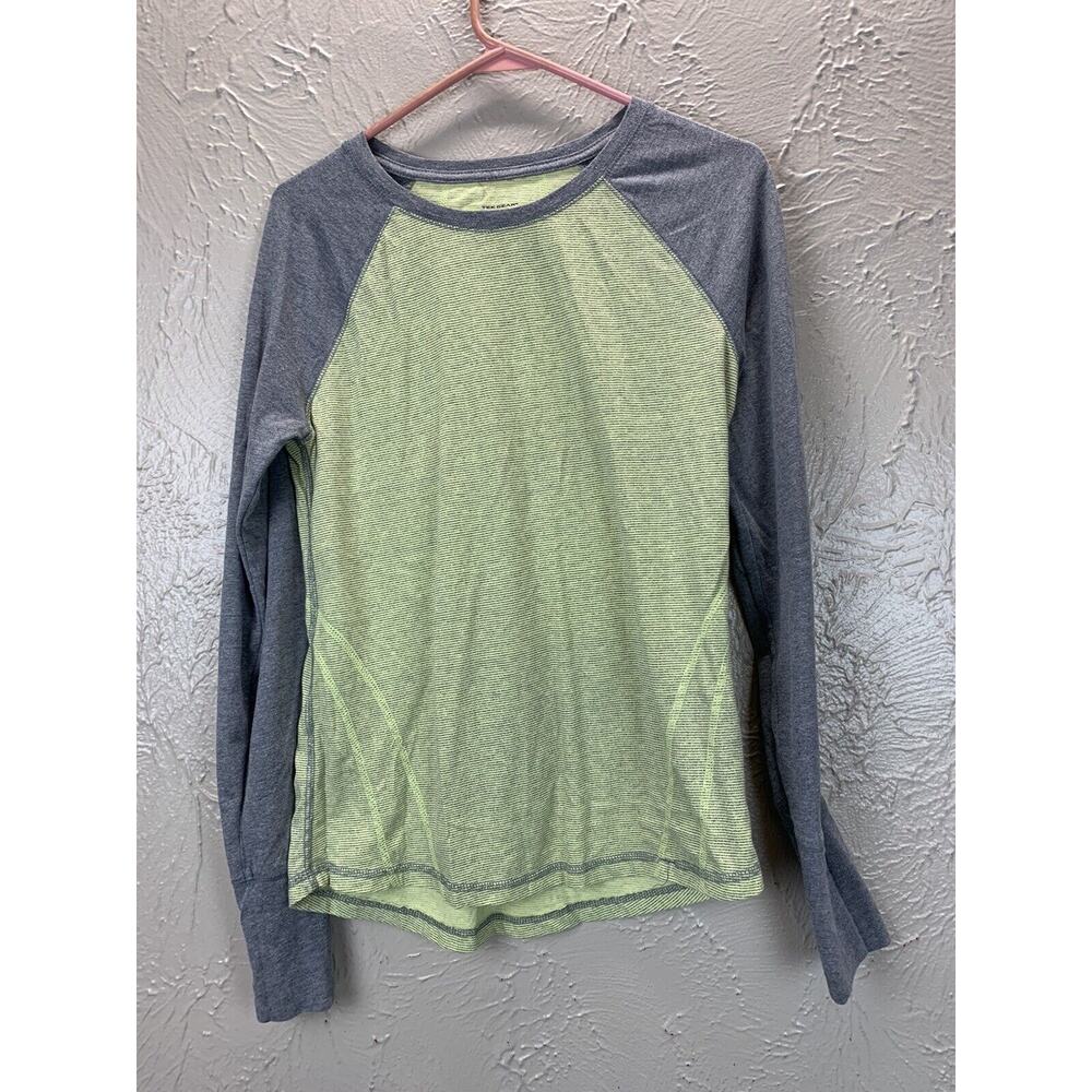 Tek Gear Women’s Long Sleeved Drytek‎ Shirts Jersey Yellow Gray Size Medium